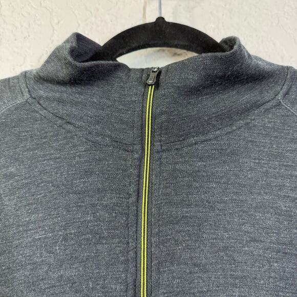 SMARTWOOL Base Layer MED Quarter Zip Merino Wool Top Pullover Contrasting Zipper - Picture 4 of 12